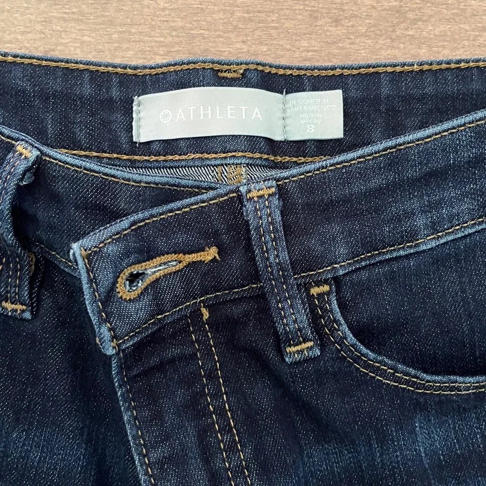 Athleta Dark Blue Denim Jeans - Picture 2 of 4